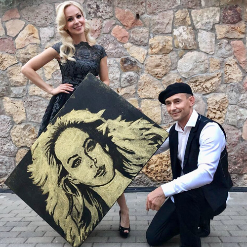 Картина золотом